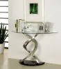 Furniture of America CM4729S Nova - Sofa Table - Satin Plated / Black