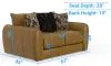 Jackson Furniture Industries 240602-1273/16-3073/16 Corvara - Top Grain Italian Leather Match Loveseat - Caramel