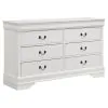 Coaster Fine Furniture 202441KE-S5 Louis Philippe - 5 Piece Eastern King Bedroom Set - White