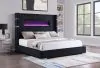Coaster Fine Furniture 306031Q Tisdall - Upholstered Queen Fireplace Bed - Black