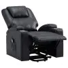 Coaster Fine Furniture 609475P Armstrong - Upholstered Power Lift Massage Recliner - Black