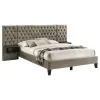 Coaster Fine Furniture 300833QB2 Marley - Queen Headboard Bed Panel With Nightstand, Box 2 of 3 - Light Brown And Walnut