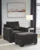 Benchcraft® 63101/20/14 Loreo - 2 Pc. - Chair, Ottoman - Ebony