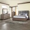 New Classic 00-B3412-14C Harrisburg - 6/6 Eastern King 4 Piece Bedroom Set (Bed, Dresser, Mirror, Chest) - Walnut