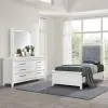 Liberty Furniture 781-YBR-FUBDM Reflections - 3 Piece Bedroom Set (Full Upholstered Bed, Dresser & Mirror)