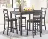 Ashley Furniture D383-223 Bridson - Square Counter TBL Set (Set of 5) - Gray