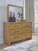 Ashley Furniture B833B1 Sherbana - Dresser And Mirror - Light Brown