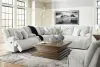 Ashley Furniture 92706/40/57/19/77/46/07/25 Ashley Furniture 92706/40/57/19/77/46/07/25 Top Tier - 7 Pc. - 6-Piece Reclining Sectional With Raf Chaise, Rocker Recliner - Alloy