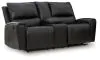 Ashley Furniture PCU1170094 Glossmore - Reclining Loveseat With Console - Black