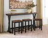 Ashley Furniture D634-113 Wildenauer - Rectangular Dining Room Counter Table Set (Set of 4) - Brown / Black