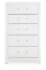 Ashley Furniture PCB1119-46 Maeling - Five Drawer Chest - White
