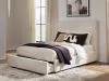 Ashley Furniture PCB2611B4 Brizmore - Queen Upholstered Storage Bed - Beige