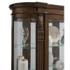 Pulaski Furniture 102003 PFC Curios - Lighted Curved Front 4 Shelf Curio Cabinet - Maple Brown