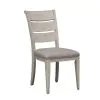 Liberty Furniture 652-C2001S Farmhouse Reimagined - Ladder Back Upholstered Side Chair - Antique White / Chestnut Tops