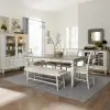 Liberty Furniture 661W-CD-6RTS Liberty Furniture 661W-CD-6RTS Whitney - 6 Piece Rectangular Table Set - Antique Linen / Weathered Gray