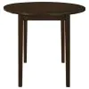 CoasterEveryday 130005 Bucknell - 3 Piece Round Drop Leaf Dining Table Set - Cappuccino