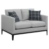 CoasterElevations 508681-S2 Apperson - 2 Piece Upholstered Track Arm Sofa Set - Light Gray