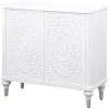 Coaster Fine Furniture 950411 Cardella - 2 Door Mandala Accent Cabinet - Distressed White