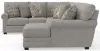 Jackson Furniture Industries 3345/62/30/76-26 Jackson Furniture Industries 3345/62/30/76-26 Livingston - 3 Piece Sectional With Comfort Coil Seating And 9 Included Accent Pillows (RSF Chaise) - Linen