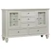 CoasterEssence 201301KWN-S5 Sandy Beach - 5 Piece California King Bedroom Set - White