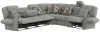 Jackson Furniture Industries 15/36/37/38-28 Quinn - 3 Piece Reclining Sectional With 4 Reclining Seats, Storage Arms, Storage Console With Lights, And Drop Down Table - Nature