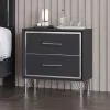 New Classic B1891-040 Ava - 2 Drawer Nightstand - Ebony