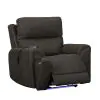 New Classic U5853-16P2-SBL Gaia - Auto Glider Recliner With Power Headrest & Footrest - Sable