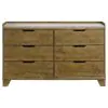 Coaster Fine Furniture 222973 Henderson - 6-Drawer Bedroom Dresser Cabinet - Medium Oak