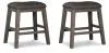 Ashley Furniture D388-024 Caitbrook - Upholstered Stool (Set of 2) - Gray