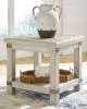 Ashley Furniture T757-3 Carynhurst - Rectangular End Table - White Wash Gray