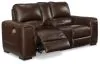 Ashley Furniture U2550218 Alessandro - PWR REC Loveseat/Con/Adj HDRST - Walnut