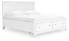 Ashley Furniture B680B22 Ashley Furniture B680B22 Fortman - King Panel Storage Bed - White
