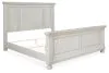 Ashley Furniture B742/31/36/46/58/56/94/92(2) Ashley Furniture B742/31/36/46/58/56/94/92(2) Robbinsdale - 8 Pc. - Dresser, Mirror, Chest, California King Panel Bed, 2 Nightstands - Antique White