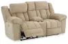 Ashley Furniture 6930518 Tip-Off - Power Reclining Loveseat With Console / Adj Headrest - Wheat