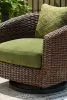 Ashley Furniture P572-821 Horizon Hall - Swivel Lounge With Cushion - Brown / Green
