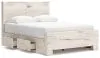 Ashley Furniture B2310B8 Ashley Furniture B2310B8 Lawroy - Queen Panel Bed With 2 Under Bed Storage Units - Light Natural
