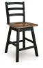 Ashley Furniture D634-224 Ashley Furniture D634-224 Wildenauer - Swivel Stool (Set of 2) - Brown / Black