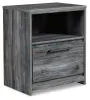 Ashley Furniture B221/31/35/46/50/84S/87/89/B100-12/91(2) Ashley Furniture B221/31/35/46/50/84S/87/89/B100-12/91(2) Baystorm - Full Panel Bed With 4 Storage Drawers - 10 Pc. - Dresser, Mirror, Chest, Full Bed, 2 Nightstands - Gray