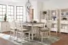 Ashley Furniture D647/32/124(6)/60/76(3) Ashley Furniture D647/32/124(6)/60/76(3) Bolanburg - 11 Pc. - Counter Table, 6 Barstools, Server, 3 Cabinets - Beige
