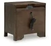 Ashley Furniture PCB843-92 Radkin - Two Drawer Night Stand - Burnished Brown