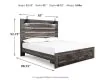 Ashley Furniture B211B55 Ashley Furniture B211B55 Drystan - King Panel Bed With 2 Storage Drawers - Brown / Beige