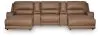 Ashley Furniture PCU62606S16 Ashley Furniture PCU62606S16 DeepWakes - 5-Piece Power Reclining Sectional With Double Chaise, Armless Chair And 2 Storage Consoles - Caramel