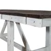 Liberty Furniture 139WH-T4002 Farmhouse - Trestle Table - Two Tone White / Wood Tone