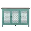 Liberty Furniture 2011-AC5636 Kensington - 3 Door Accent Cabinet - Turquoise / Worn Wood Tone
