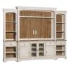Liberty Furniture 498-ENTW-ECP Morgan Creek - Entertainment Center With Piers - Antique White / Wirebrushed Tobacco Accents