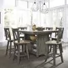 Liberty Furniture 62-CD-7GTS Liberty Furniture 62-CD-7GTS Lindsey Farm - 7 Piece Gathering Table Set - Gray & Sandstone