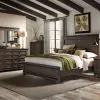 Liberty Furniture 759-BR-CPBDMC Liberty Furniture 759-BR-CPBDMC Thornwood Hills - 4 Piece Bedroom Set (California King Panel Bed, Dresser & Mirror, Chest) - Rock Beaten Brown