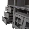 Liberty Furniture 824-ENTW-ECP Heartland - Entertainment Center With Piers - Antique White / Tobacco Tops