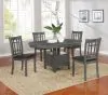 CoasterEveryday 108211-S5 Lavon - 5 Piece Oval Extension Leaf Dining Set - Medium Gray