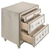 CoasterElevations 223522 Antonella - Upholstered 3-Drawer Nightstand - Ivory And Camel